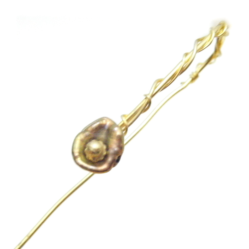 Keishi Pearl Vermeil Beads Bookmark